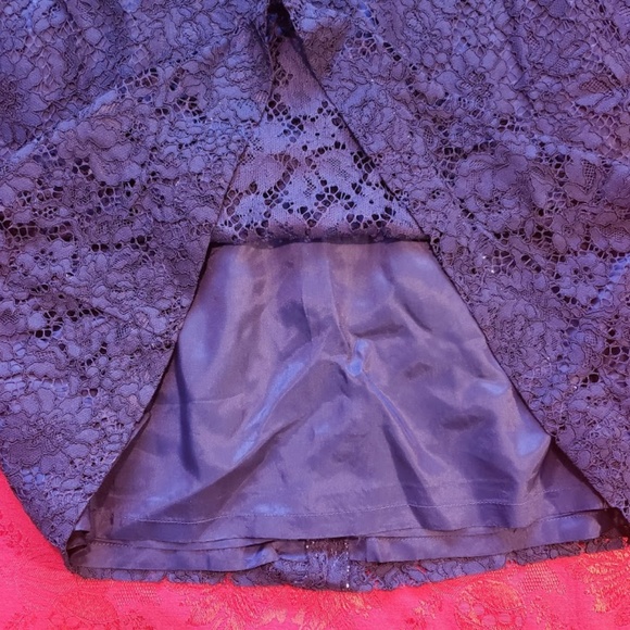 Donna Morgan Quinn Short Strapless Lace Dress - Picture 8 of 8